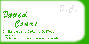 david csori business card